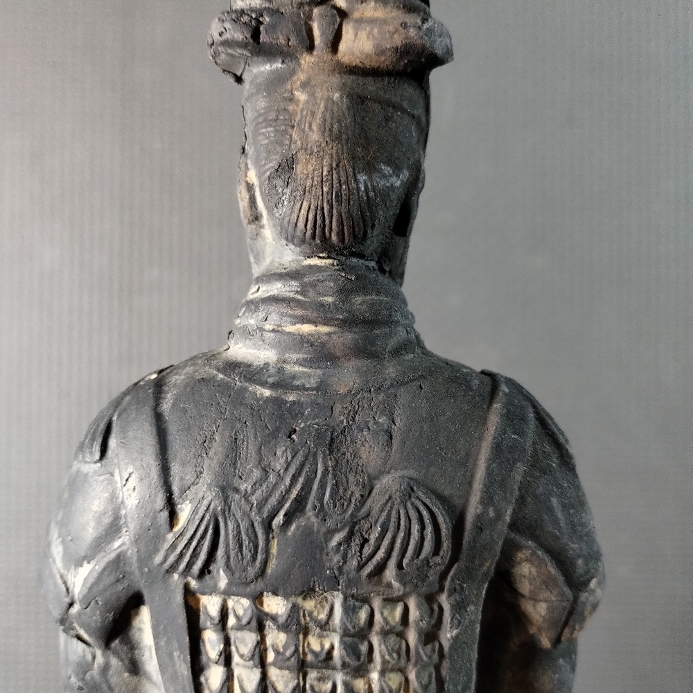 Vintage Chinese Terracotta Warrior Solder Figurine 10"H - Picture 6 of 11